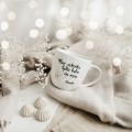 Kubek 300 ml - Masz cukierka tylko babci nie mów - Dziadek Kubek porcelanowy ze złotym zdobieniem Masz cukierka tylko babci nie mów - Dziadek nadzwyczajnie.mom — widok z boku na