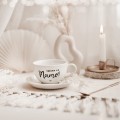 Filiżanka 250 ml ze spodkiem - Kocham cię mamo ZŁOTE SERCE Zbliżenie na złote zdobienie serca na białym filiżance porcelanowej ze spodkiem - Kocham cię mamo nadzwyczajnie.mom