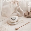 Filiżanka 250 ml ze spodkiem - Kocham cię mamo ZŁOTE SERCE Personalizowany filiżanka porcelanowa ze złotym sercem jako idealny prezent — porcelana premium nadzwyczajnie.mom