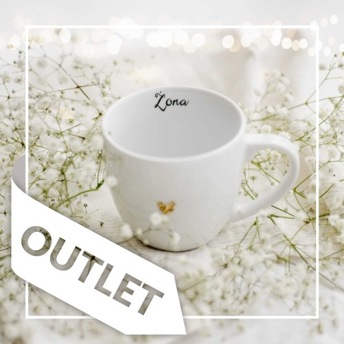 Biały kubek porcelanowy nadzwyczajnie.mom ze złotym sercem i napisem Żona OUTLET — 300 ml