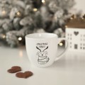 Kubek 300 ml - Christmas vibes! PIESEK Biały kubek porcelanowy nadzwyczajnie.mom ze złotym zdobieniem i napisem Christmas vibes! PIESEK — 300 ml