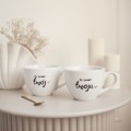 Zestaw 2 Białych Kubków Porcelanowych 500 ml - Napisy Na Zawsze Twój Na Zawsze Twoja ze Złotym Sercem dla Pary na Walentynki Zestaw porcelanowy ze złotym zdobieniem 2 Białych Kubków Porcelanowych 500 ml - Napisy Na Zawsze Twój Na Zawsze Twoja ze