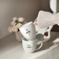 Biały kubek porcelanowy 300 ml - motyw złotego serca z napisem Moja radość dla partnerki na rocznicę związku 3P4A9141.webp