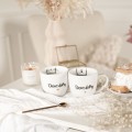 Biały kubek porcelanowy 300 ml - napis dzień dobry kotku ze złotym sercem na walentynki dla ukochanej osoby Zbliżenie na złote zdobienie serca na białym kubku porcelanowym Dzień dobry kotku nadzwyczajnie.mom