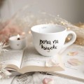 Biały Kubek Porcelanowy 500 ml - Napis Pora na Książkę z Motywem Złotego Serca dla Miłośniczki Czytania na Światowy Dzień Książki Biały kubek porcelanowy nadzwyczajnie.mom ze złotym zdobieniem i napisem Biały Kubek Porcelanowy 500 ml - Napis Pora na