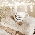 Biały kubek porcelanowy z personalizacją 500 ml - Złote serce i napis kochana babcia z imieniem dla babci na każdą okazję Biały kubek porcelanowy nadzwyczajnie.mom ze złotym sercem i napisem Kochana babcia z imieniem — 500 ml