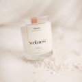 Świeca sojowa w szklance 240 ml - zapach prosecco z napisem wolność dla przyjaciółki na urodziny Świeca sojowa w szklanym słoiku ze złotym zdobieniem sojowa w szklance 240 ml - Wolność PROSECCO nadzwyczajnie.mom — widok